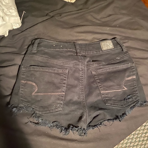 Black ripped jean shorts - Picture 2 of 2